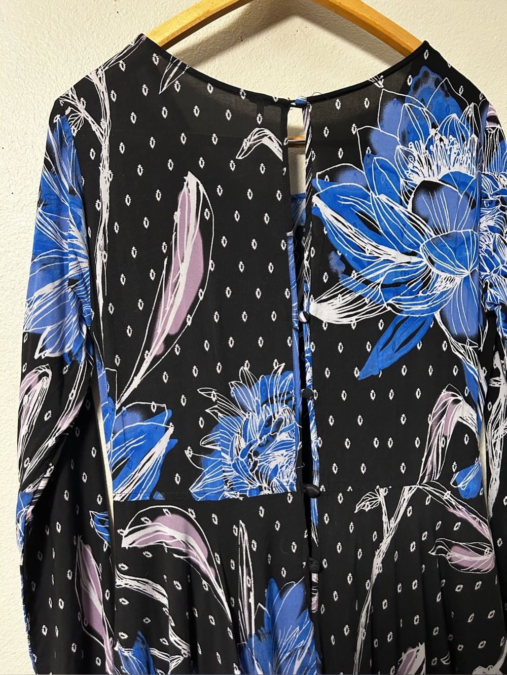 Free People First Kiss printed maxi dres Boho Western Boho Romantic size M - Picture 8 of 11